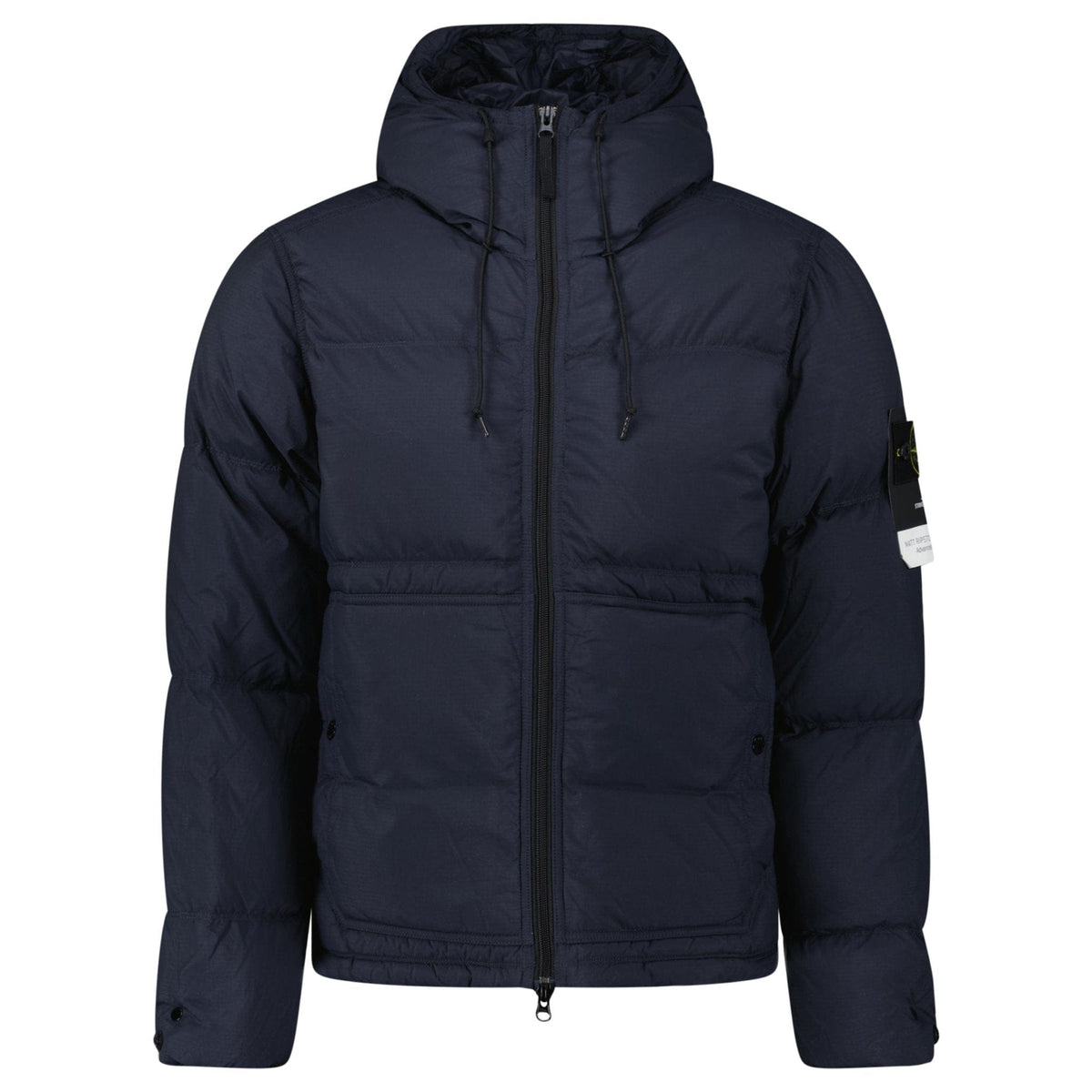 Stone Island Down Matte Ripstop Cordura® Advanced Fabric Parka in Navy — S — Front View