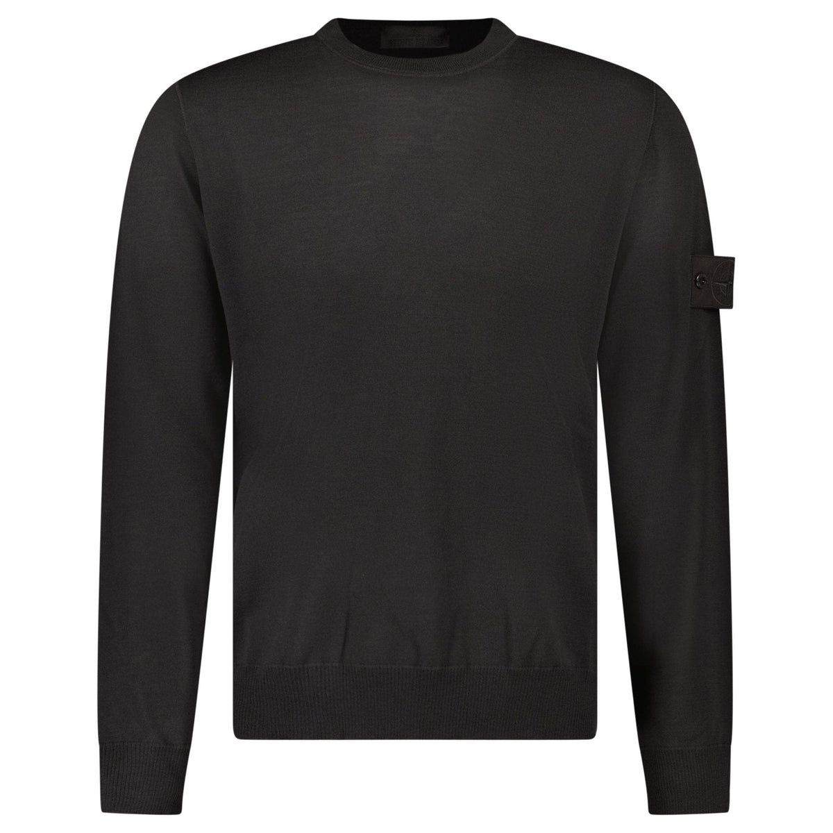 Stone Island Ghost Wool Crew Neck Jumper Dark Brown — S — Front View
