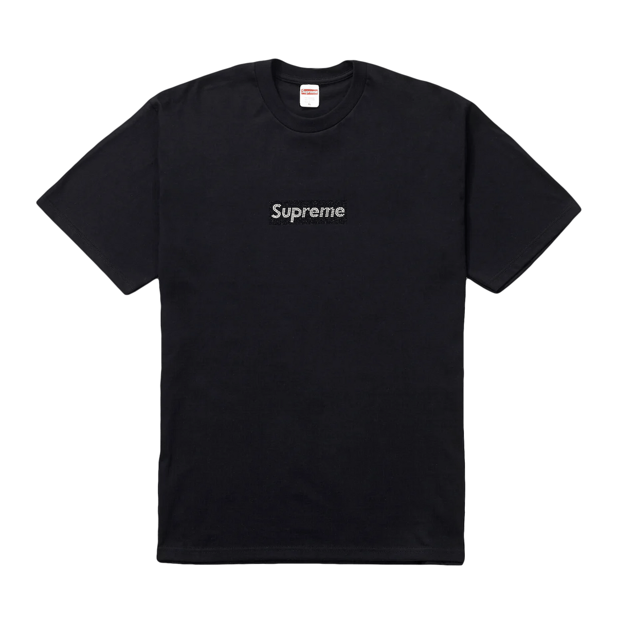 Supreme x Swarovski Box Logo T-Shirt 'Black' — XXS — Front View