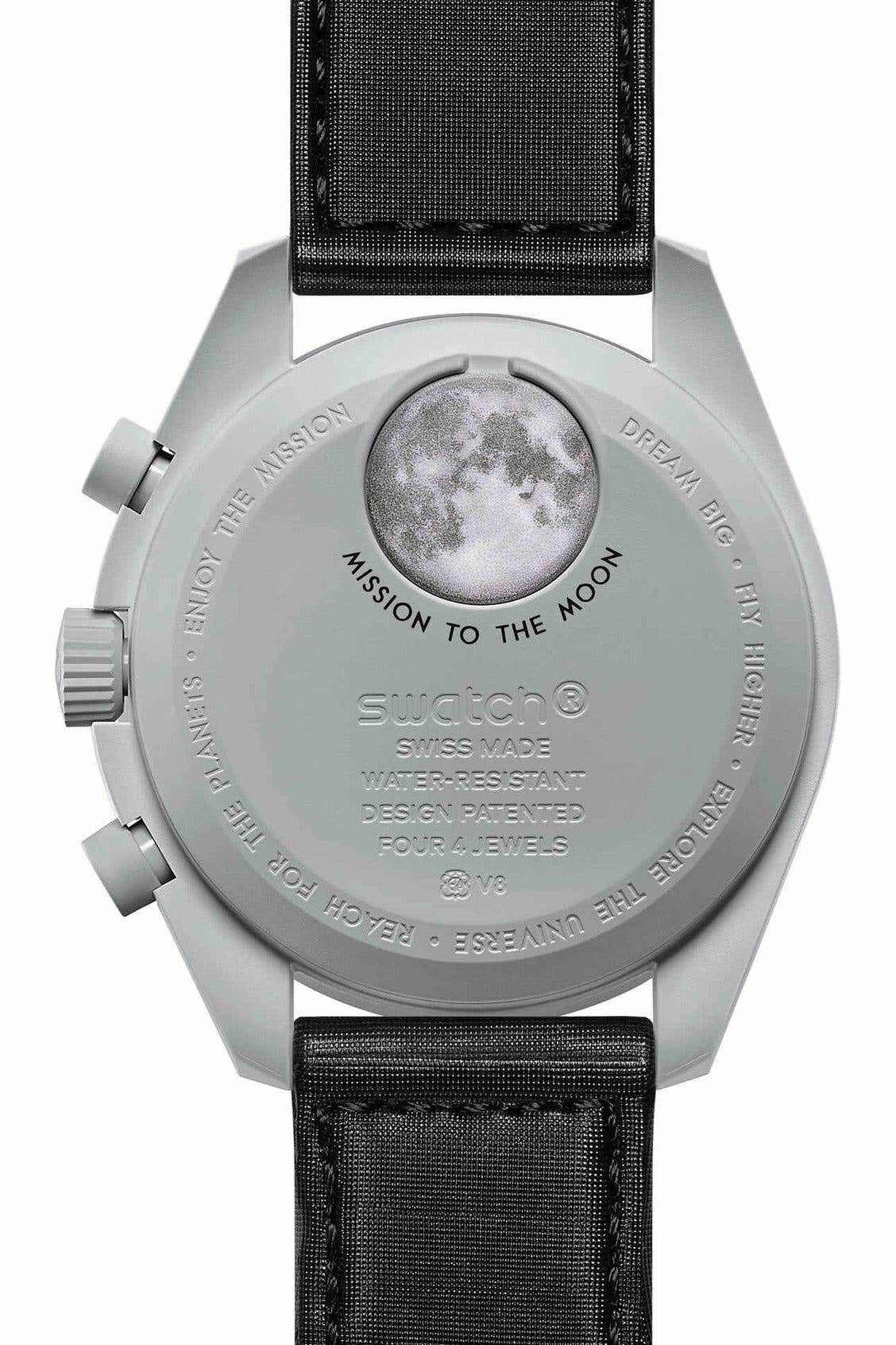 swatch x omega bioceramic “mission to the moon”