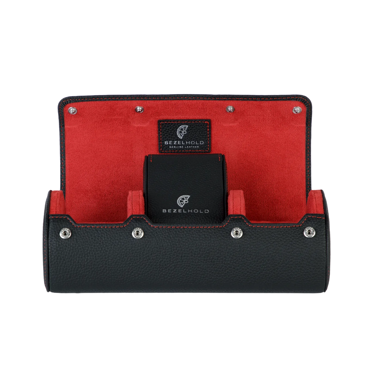 BezelHold Watch Roll - The Capsule – Midnight/ Crimson