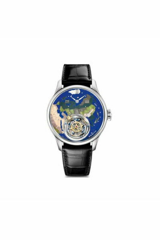 zenith academy christophe colomb platinum 45mm men's watch