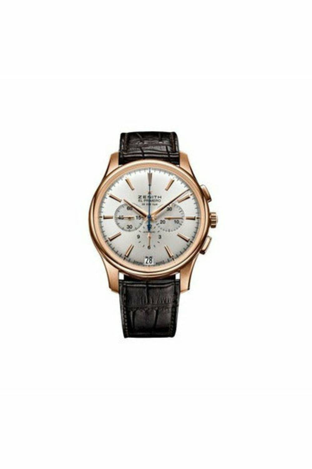 zenith captain 18kt rose gold 42mm men's watch