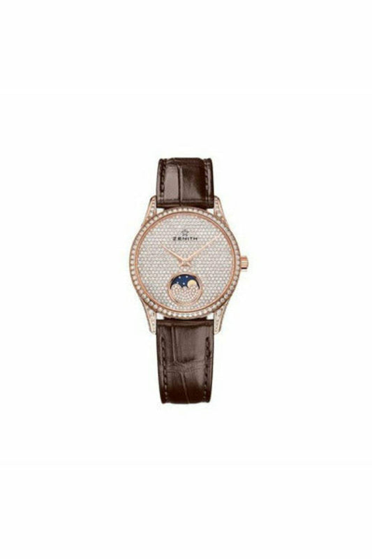 zenith elite 18kt rose gold 18kt rose gold 33mm ladies watch