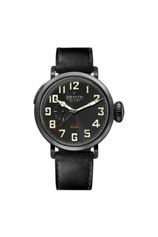 zenith pilot montre d'aeronef type 20 gmt limited edition 500 pcs men's watch ref. 96.2430.693/21.c703