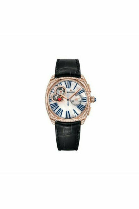zenith star 18kt rose gold 37mm ladies watch