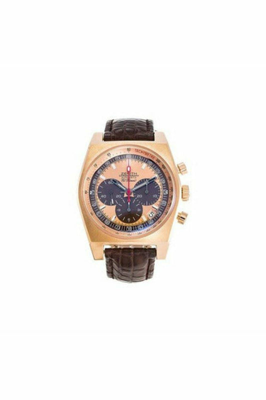 zenith vintage 1969 18kt rose gold 40mm men's watch